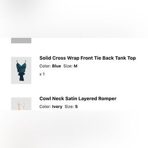 Cider Solid Cross Wrap Front Tie Back Tank Top in Teal Blue